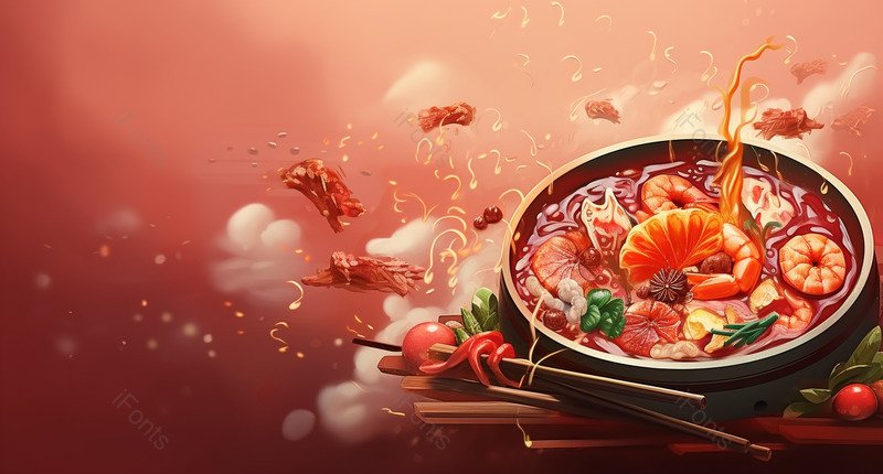 中国传统美食之火锅插画,插画/手绘图,插画/手绘图库,插画/手绘图下载,插画/手绘